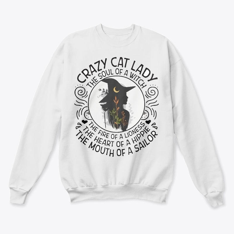 Crazy Cat Lady Catlover Witch Halloween 