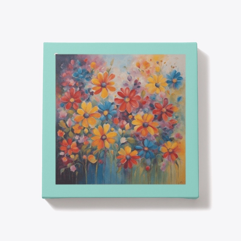 "Quality time flower canvas print decor"