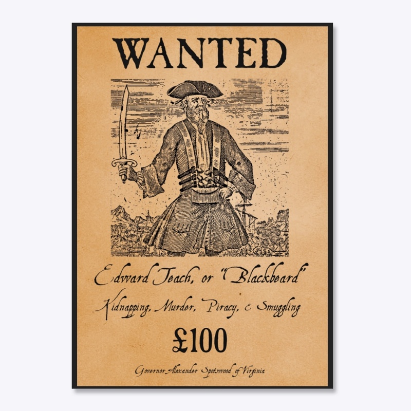 Blackbeard Wanted Poster