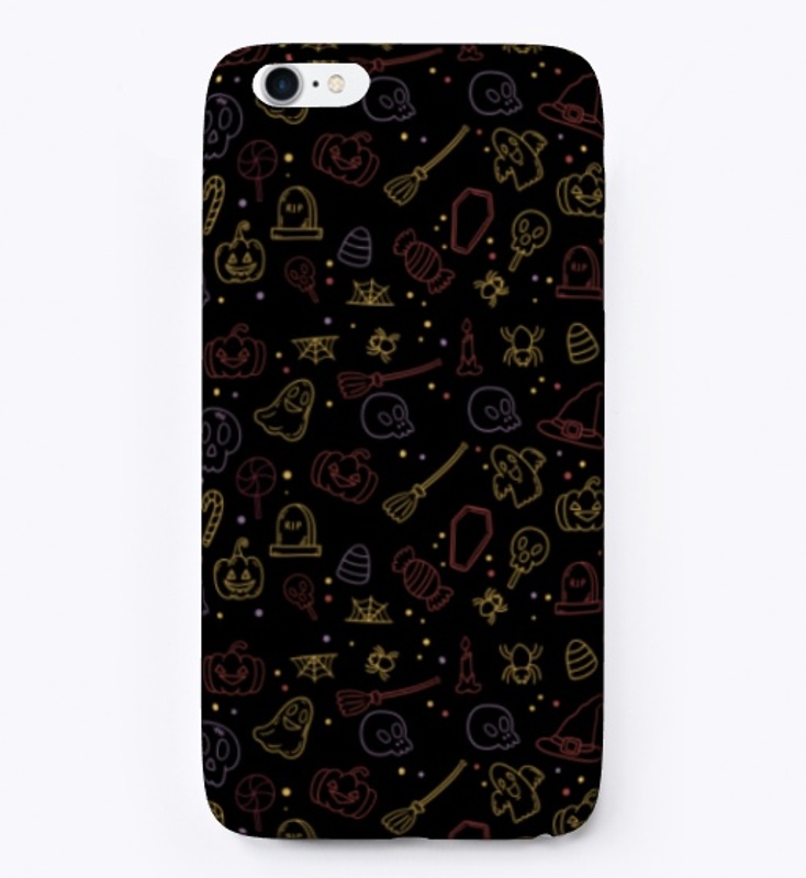 Funny colorful Halloween background