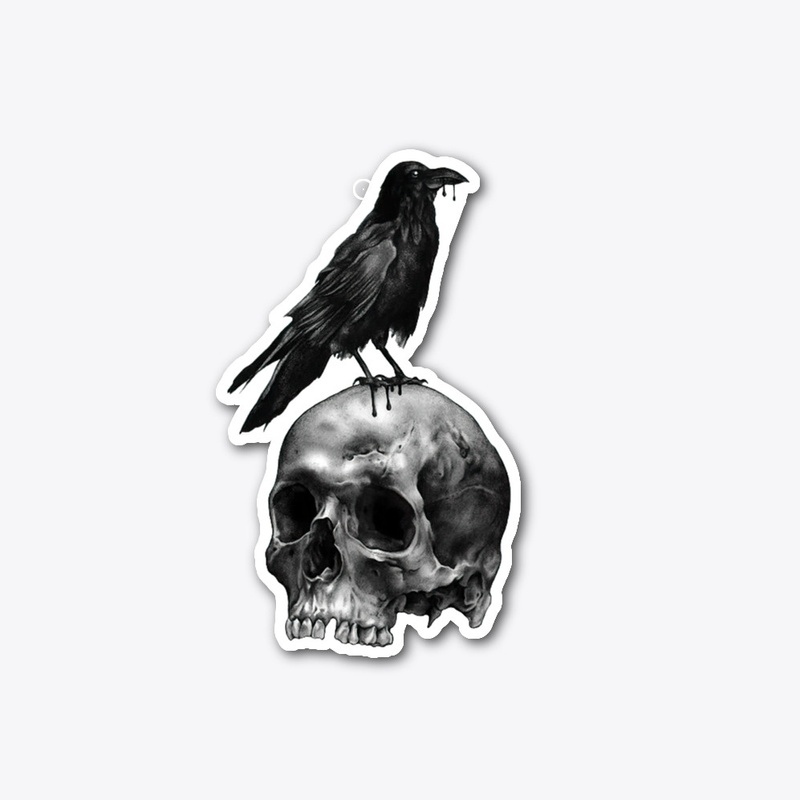 Raven on Skull