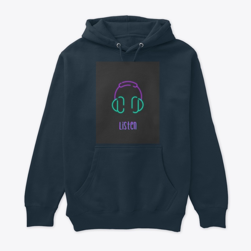 Vibrant Listen Graphic Hoodie & T-shirt 