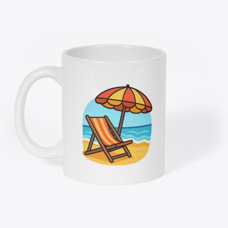 Relaxing Beach Day Sticker