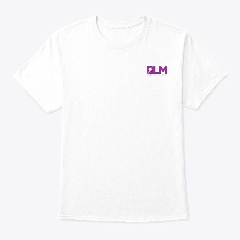 Black Lightning Media White Purple Logo