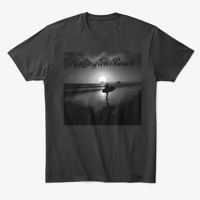 B&W Sunset/Surfer/Pier