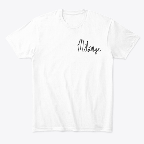Milánge Merch White T-Shirt Front