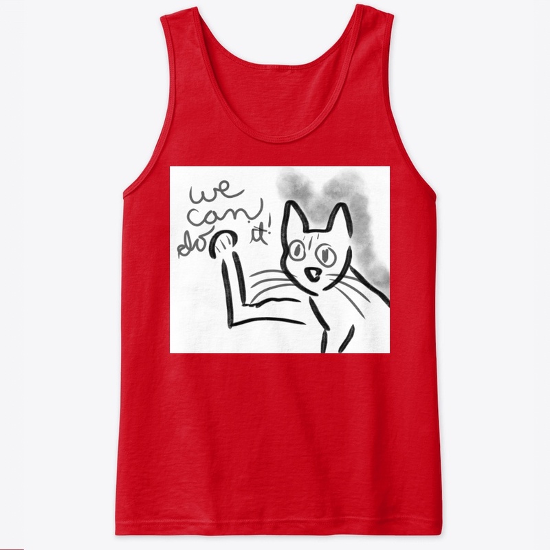 SMILEY CAT- RIVETER, WE CAN DO IT