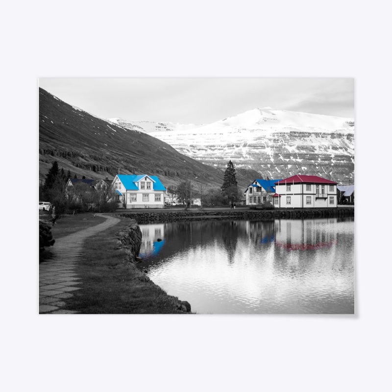 Iceland - Seydisfjordur (B/W)