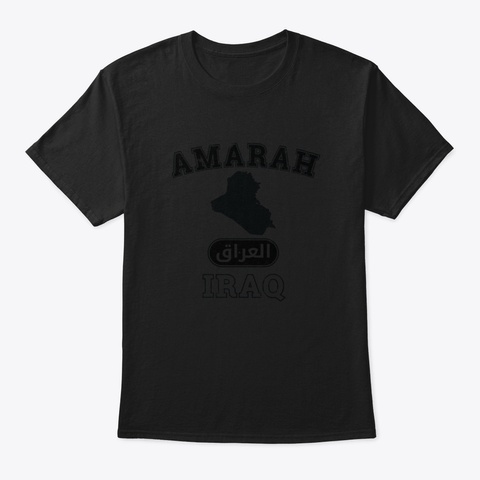 Amarah Iraq Property Of Country Black T-Shirt Front