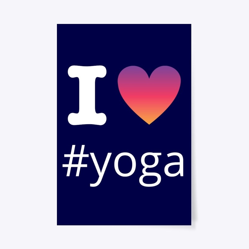I Love Yoga Design With Insta Hashtag