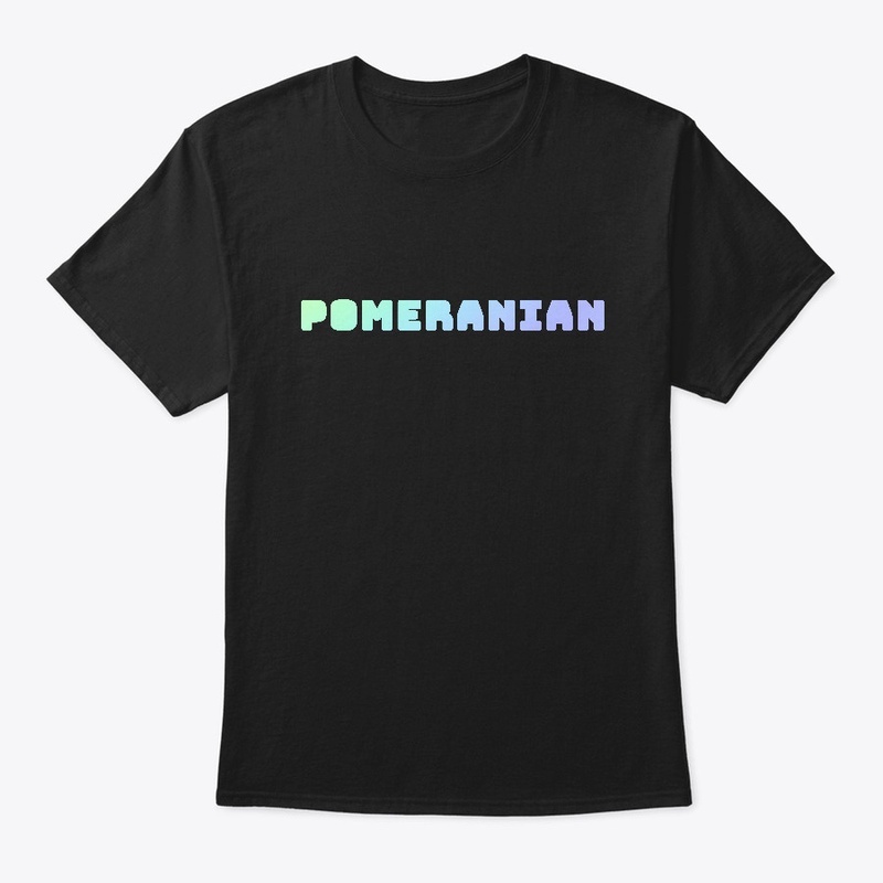 Green/Blue Pomeranian text