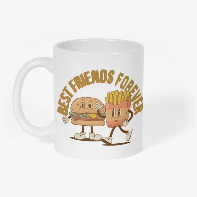 Hamburger + fries = BFF