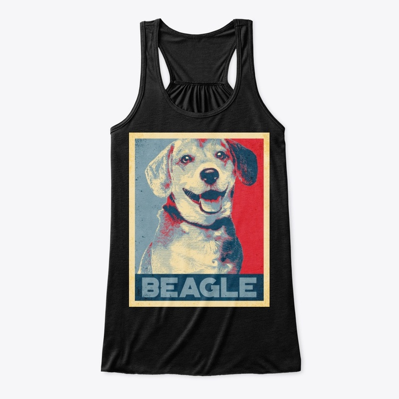 Cool Beagle Propaganda Poster Style