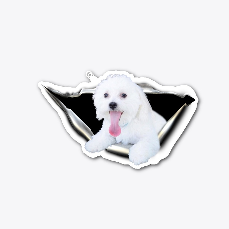 morkie 3D Car sticker