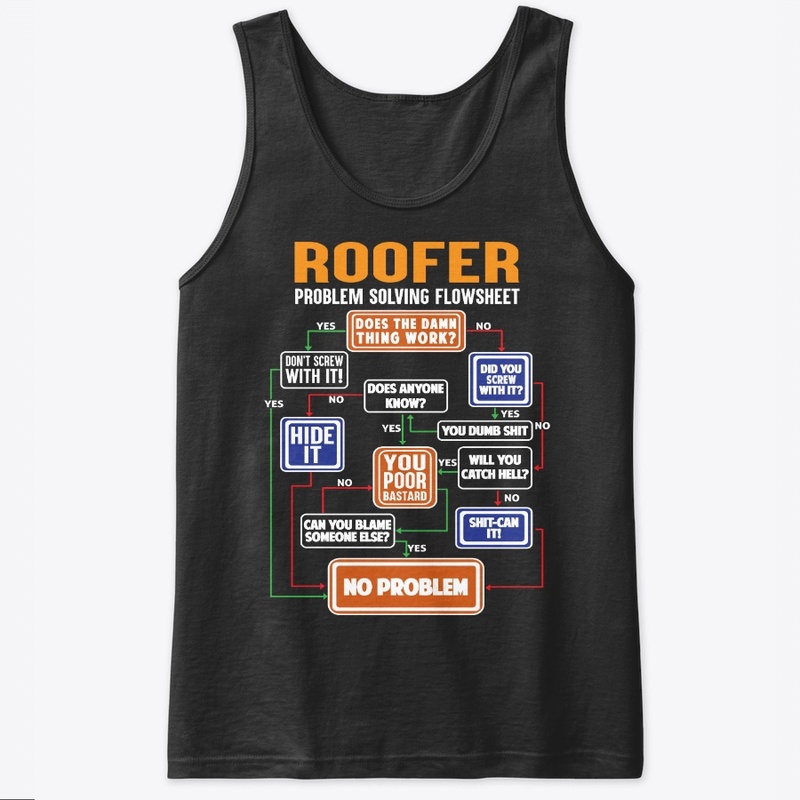 Funny Roofer Gift Solving Flowsheet