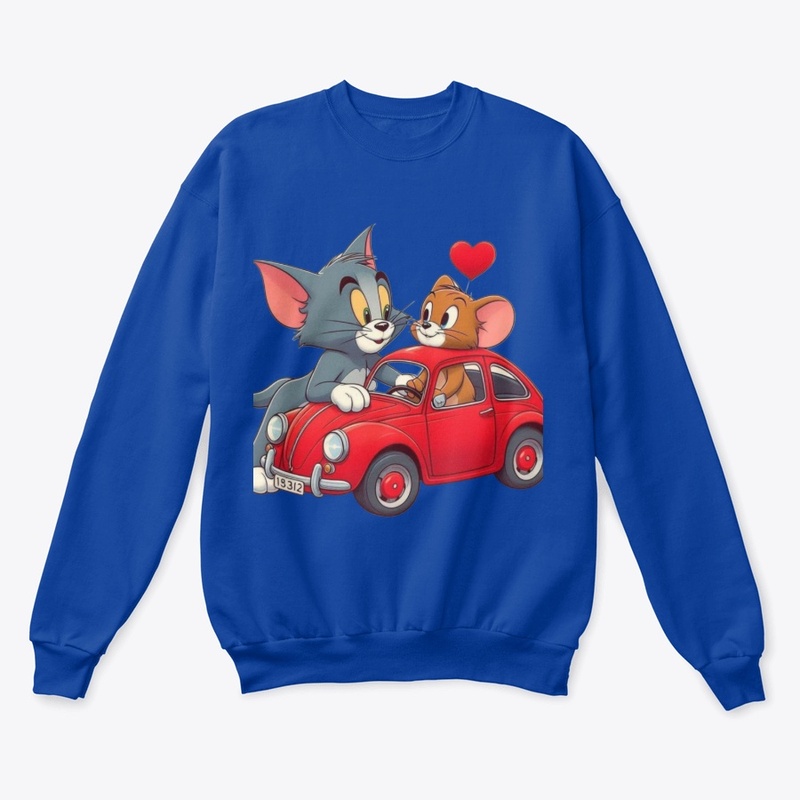 Cartoon Love Ride Kid Hoodie