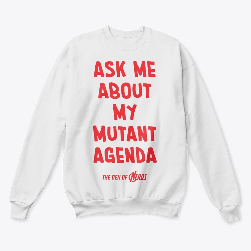 Mutant Agenda Red Text Merch