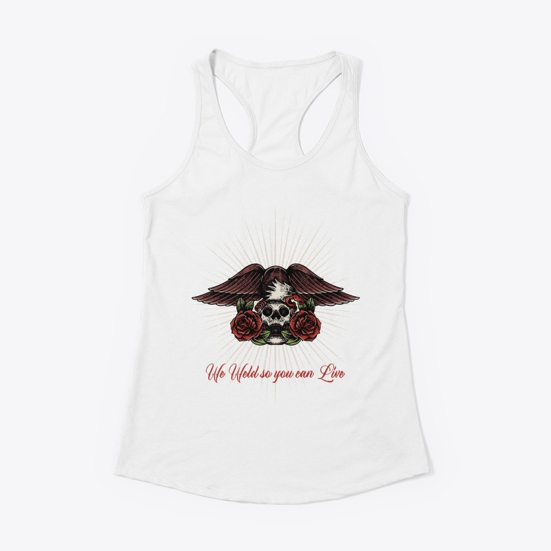 We Weld so you can Live, winged skull