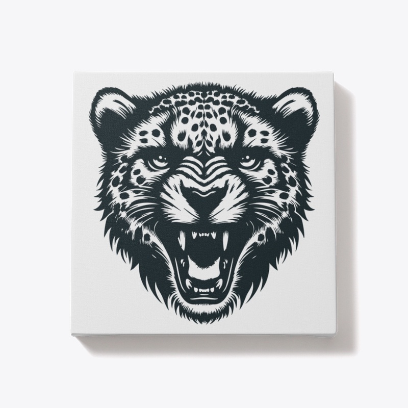 Angry Cheetah Head Design
