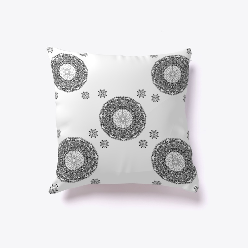 Black and white mandala 