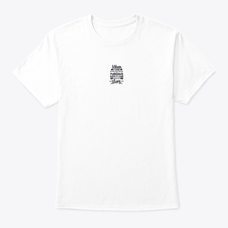 "When it rains look for stars" sticker