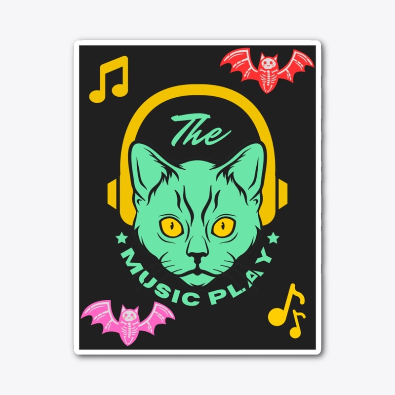 Cat music t-shirt