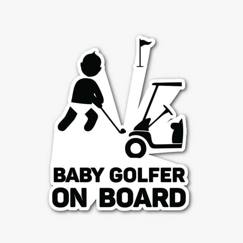 CAR STICKER - BABY GOLFER ON BOARD