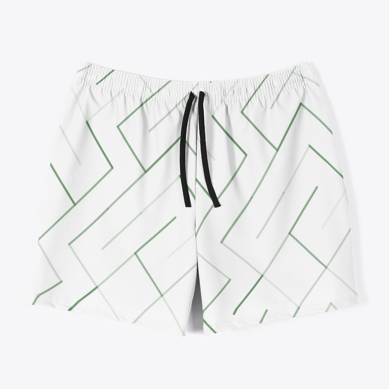 White and green combination shorts