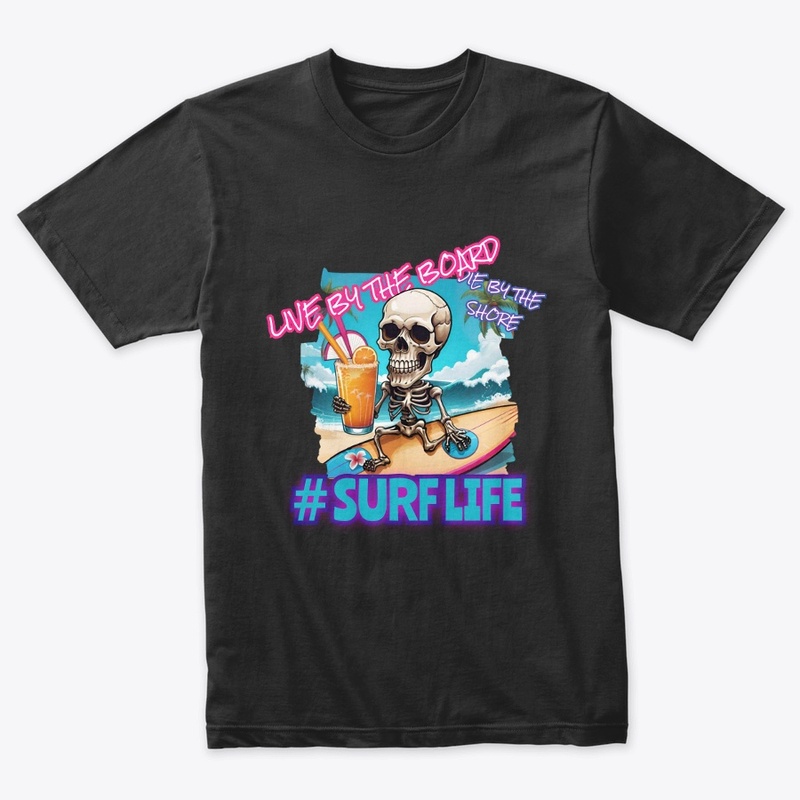 Surf life funny Beach neon Graphic Print