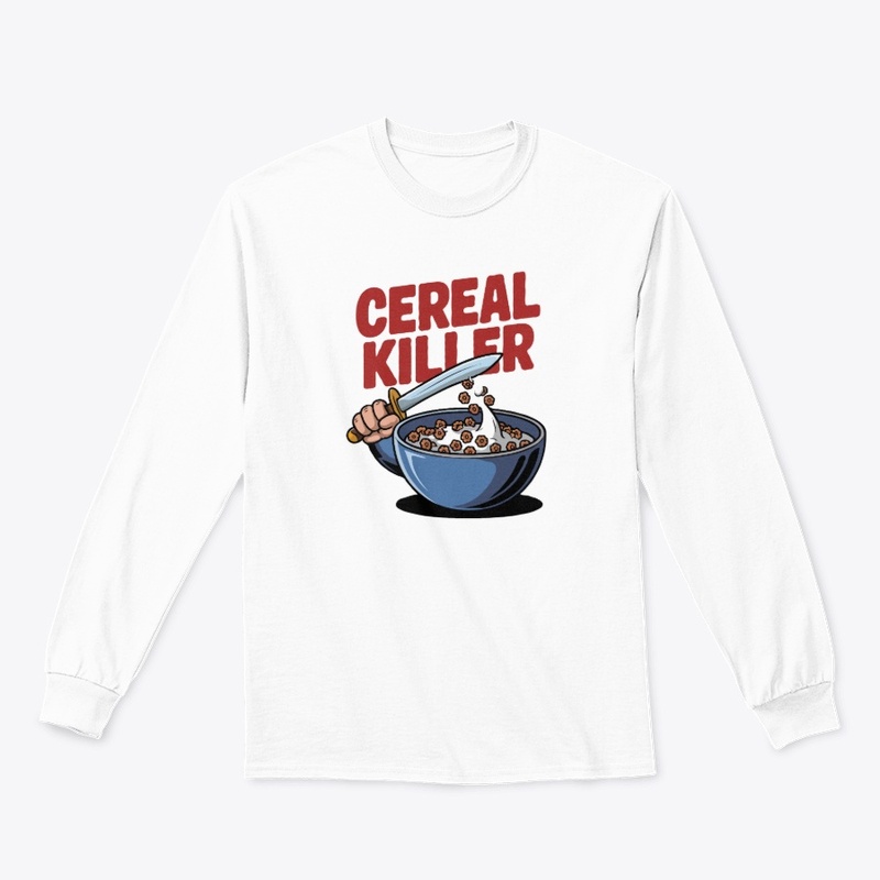 Cereal Killer Funny Quote T-Shirt Design