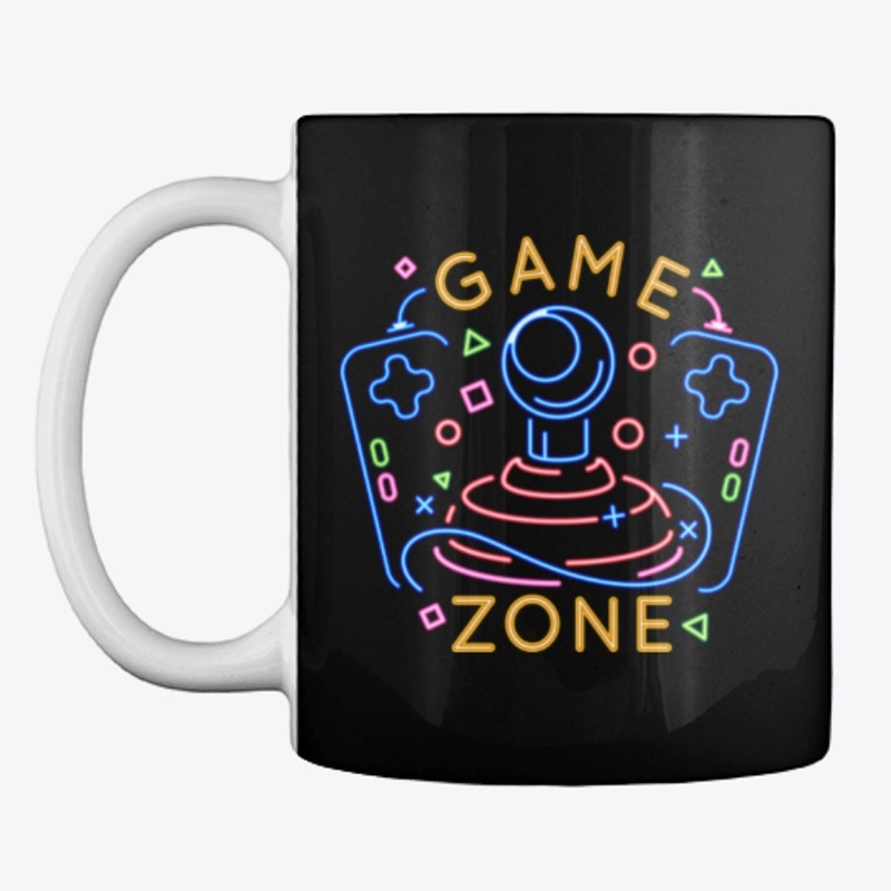 Logo joystick neon Game zone 