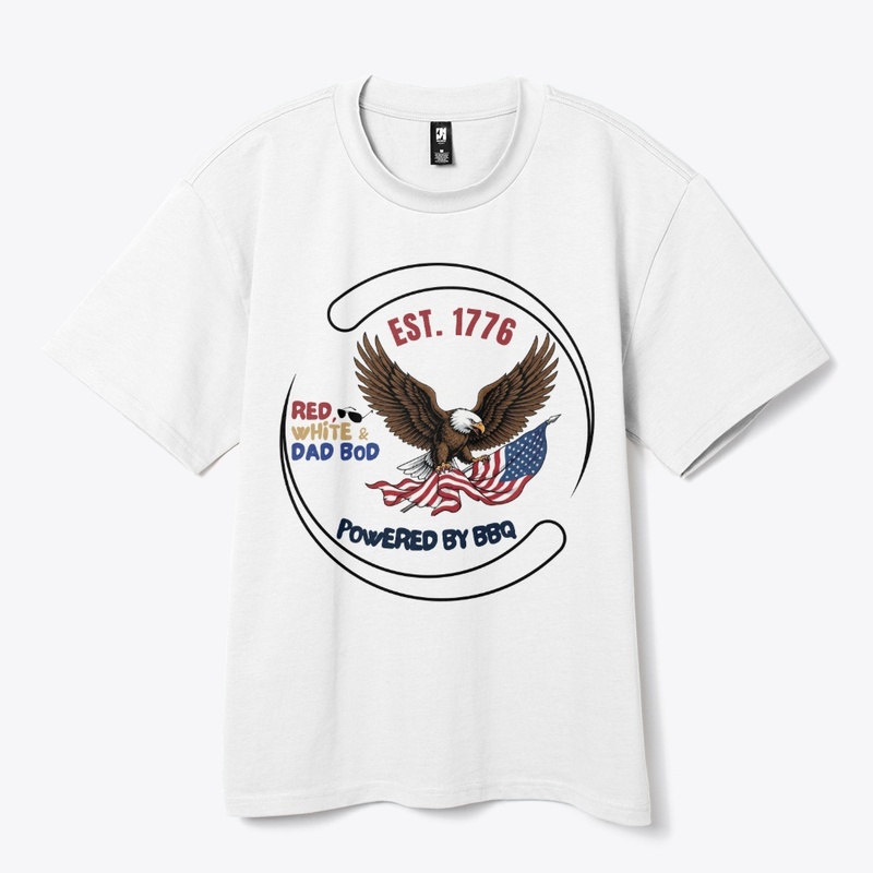 Funny Patriotic Eagle Dad Bod Tee