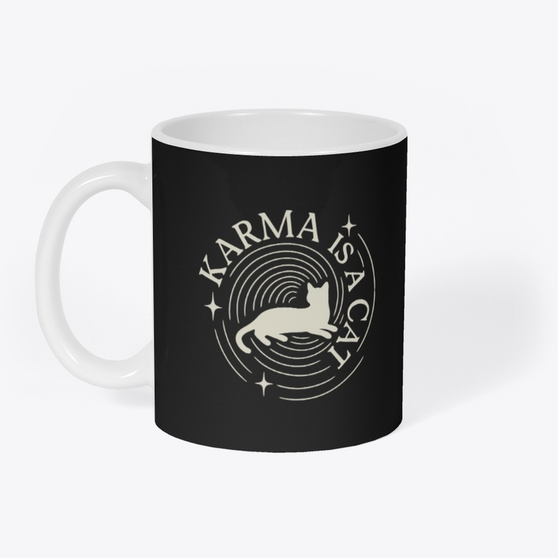 Karma Is a Cat Pastel Art Gift  