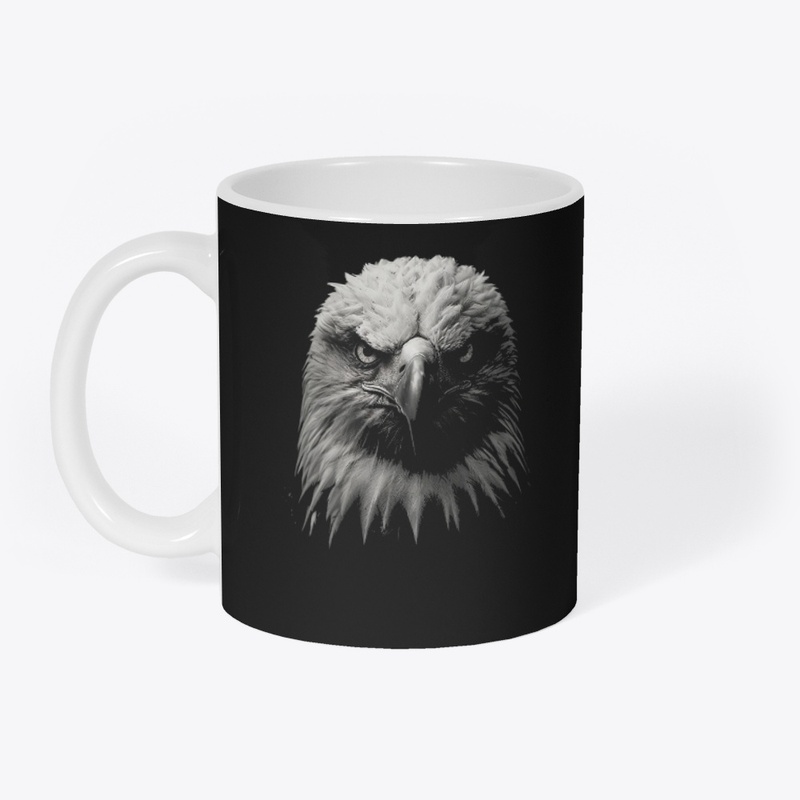 Eagle Portrait in Black and White