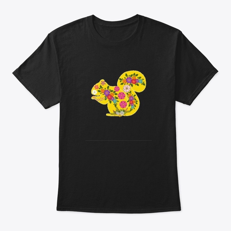 squirrel-flowers shirt
