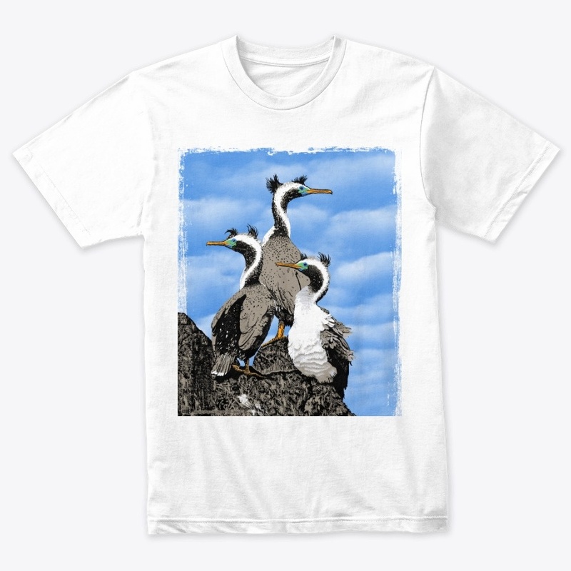 Spotted shags woodblock