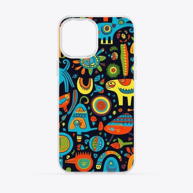 colorful repeating cartoon pattern