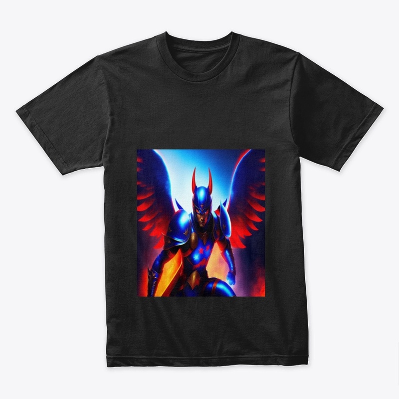 Devil ninja warrior with wings