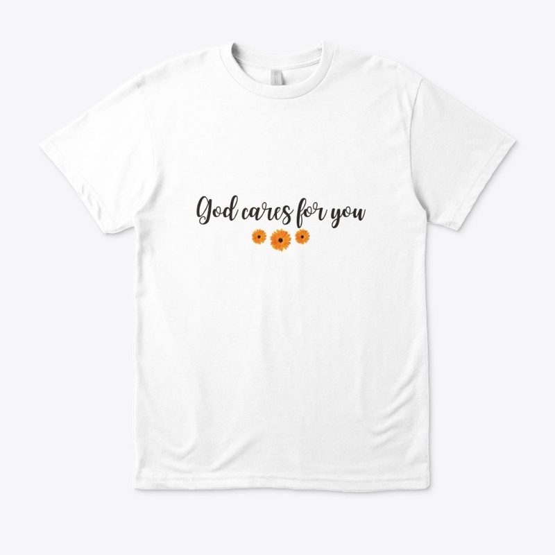 God Cares Calligraphy Sunflower Design