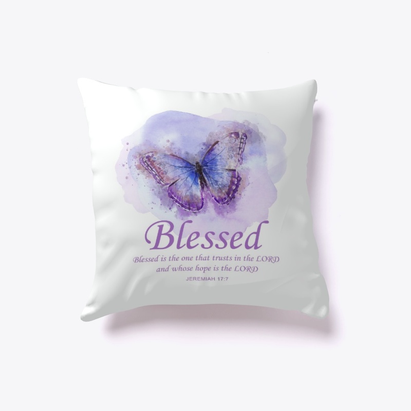 Womens Christian Butterfly Verse Blessed