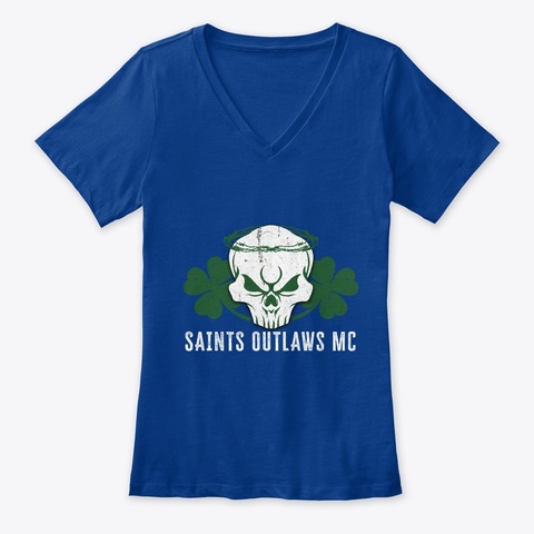 Somc Women's V Neck Tee True Royal T-Shirt Front