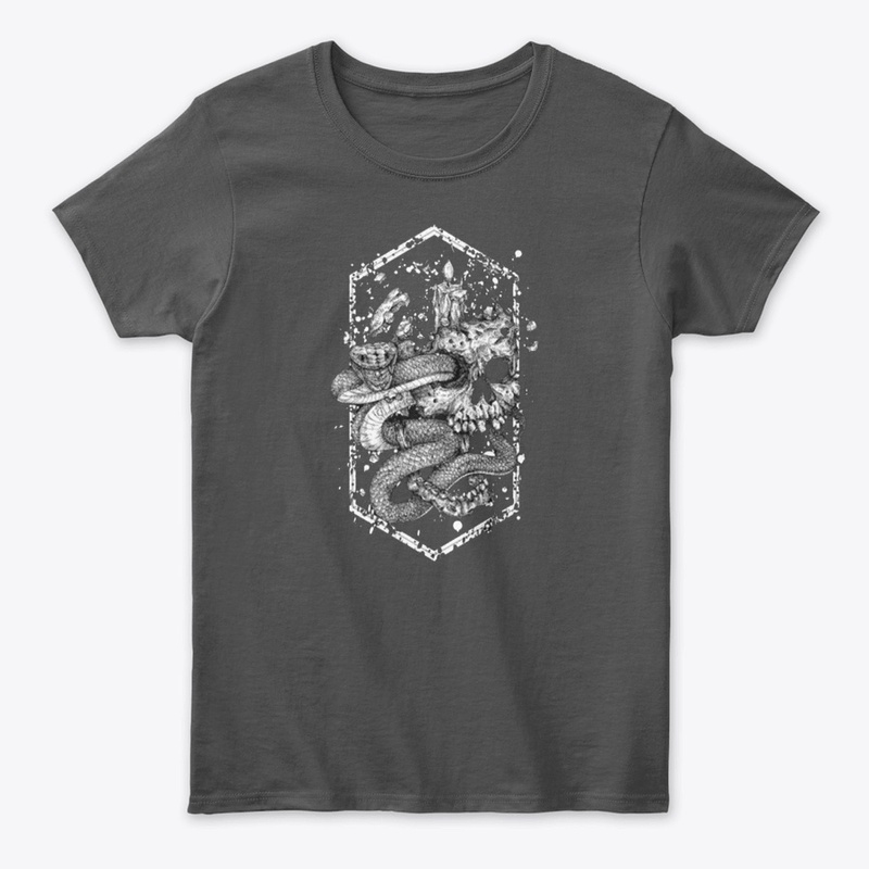 Gothic Snake and Skull