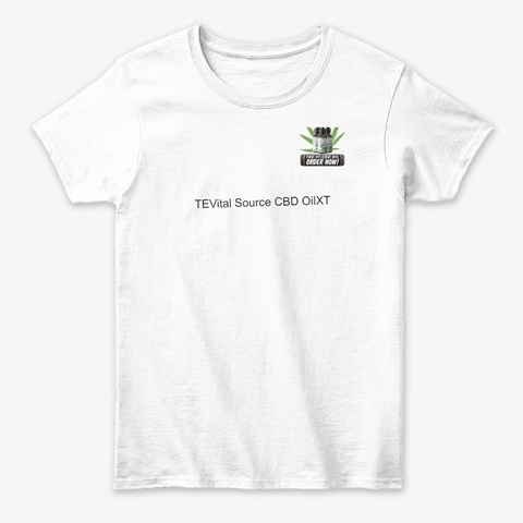 Vital Source Cbd Oil White T-Shirt Front