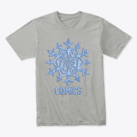 Frost Comics Stamp Logo Premium Tee Light Grey Kaos Front