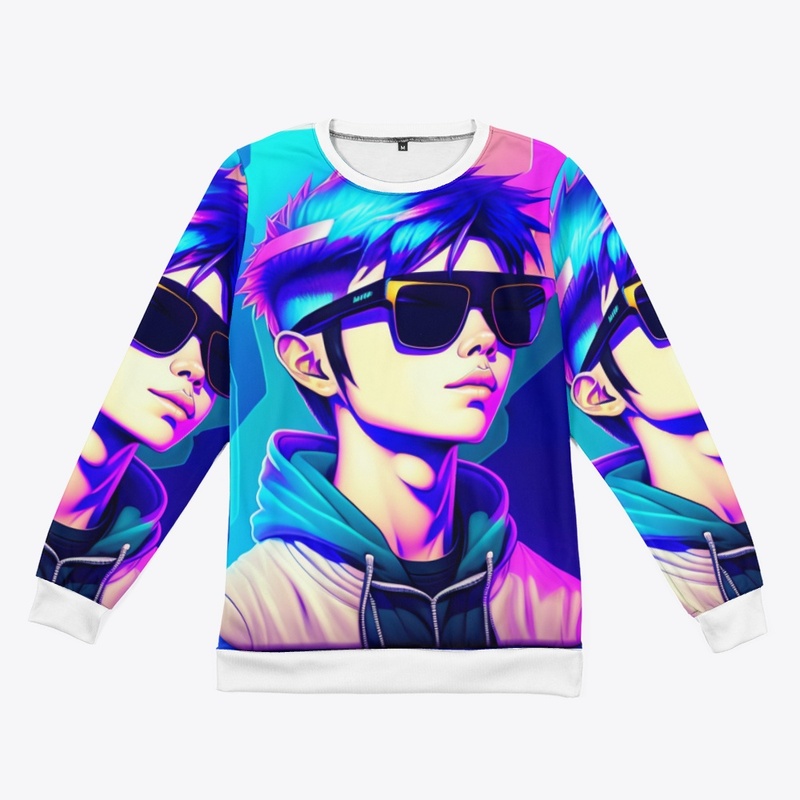 Attitude cyber punk graphic tee