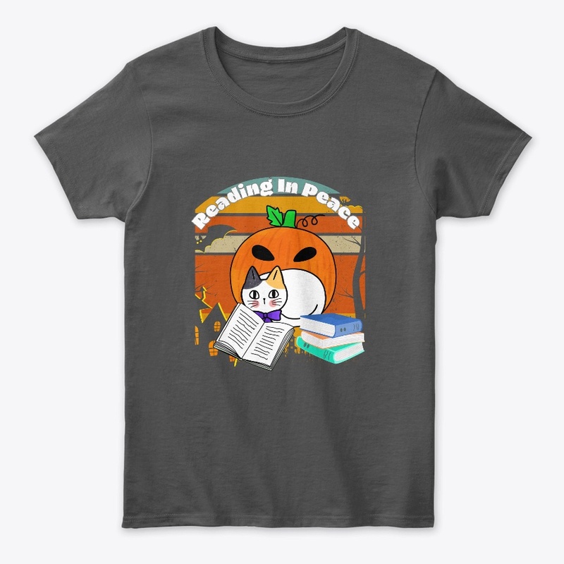 Read in peace Halloween cat book lover 
