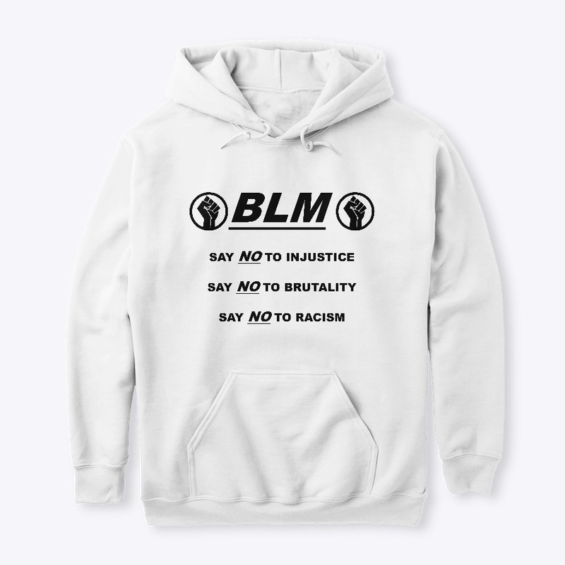 Say NO BLM apparel (white ver)