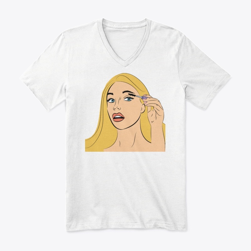 Blonde hair girl pop art