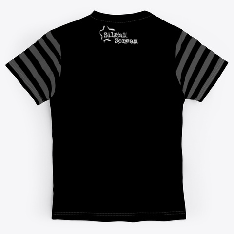 "Emo Skeleton Grey" Black T-Shirt Back