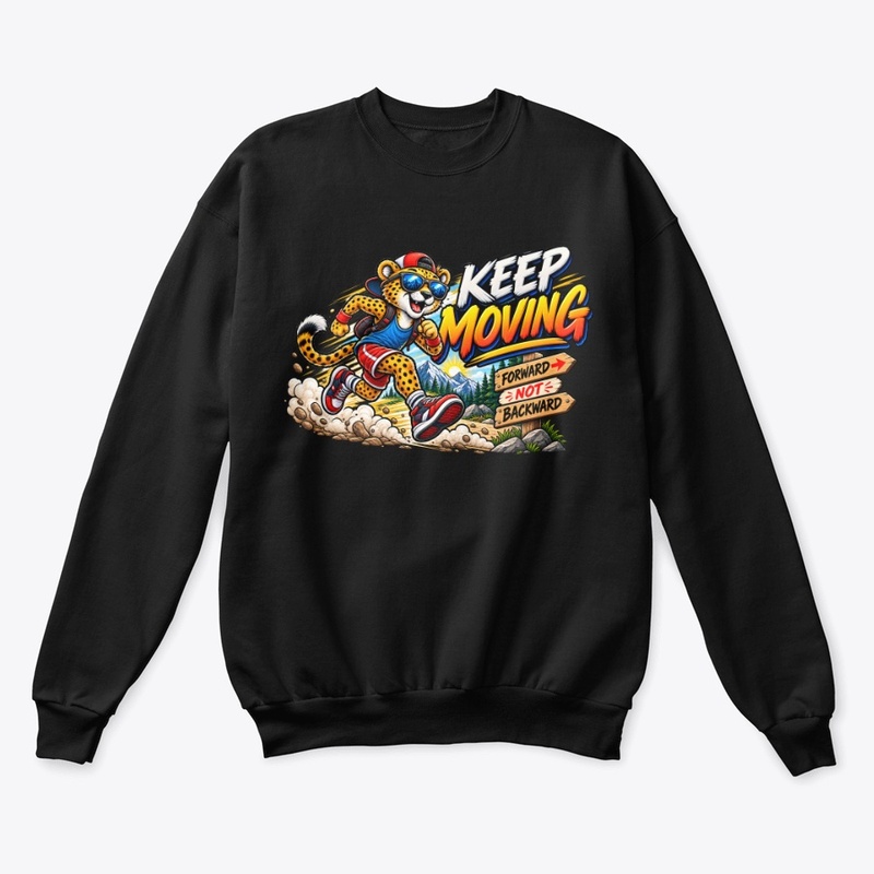 Keep Moving – Funny Running Cheetah 